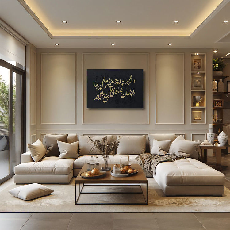 تابلو کالیگرافی برجسته شعر ره پنهان