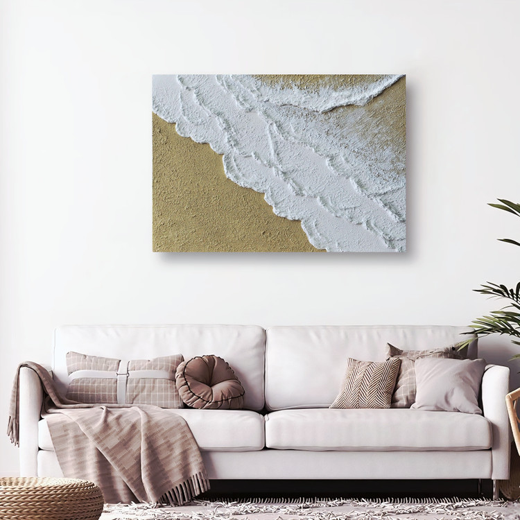 تابلو مدرن مینیمال تکسچر دریا ابعاد ۵۰×۷۰