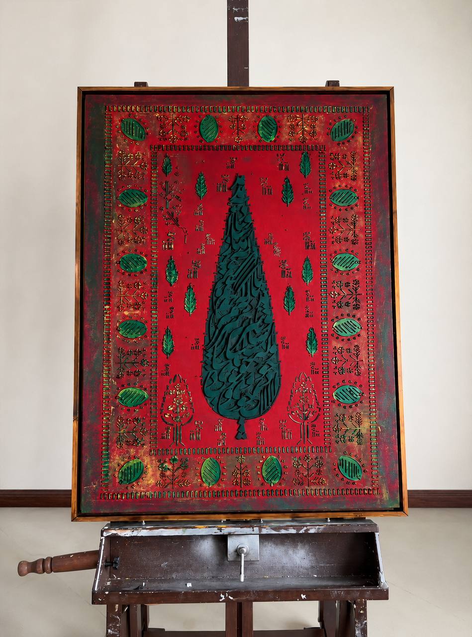 تابلو کالیگرافی طرح سرو ۱۱۱۶